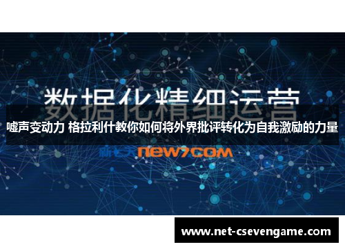 嘘声变动力 格拉利什教你如何将外界批评转化为自我激励的力量